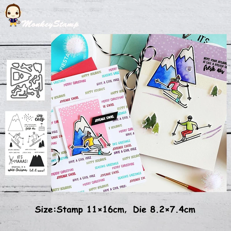 Металлические штампы и для снега гор катания на лыжах трафарет сделай сам