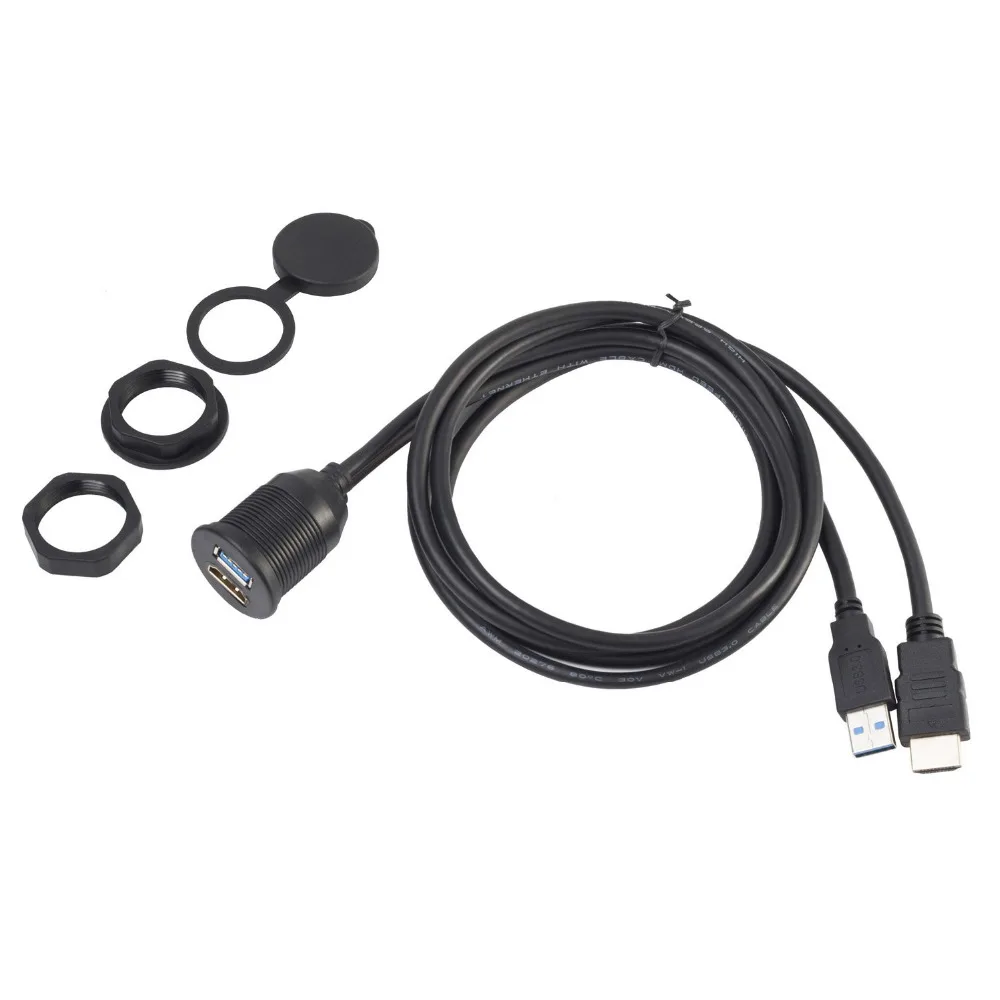 USB 3 0 и HDMI к + USB3.0 AUX расширение приборной панели водонепроницаемый автомобильный