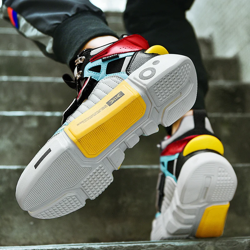 2019 Spring and Summer Fashion Mens Casual Shoes Lace-Up Breathable Sneakers Trainers Zapatillas Hombre Drop shipping | Обувь