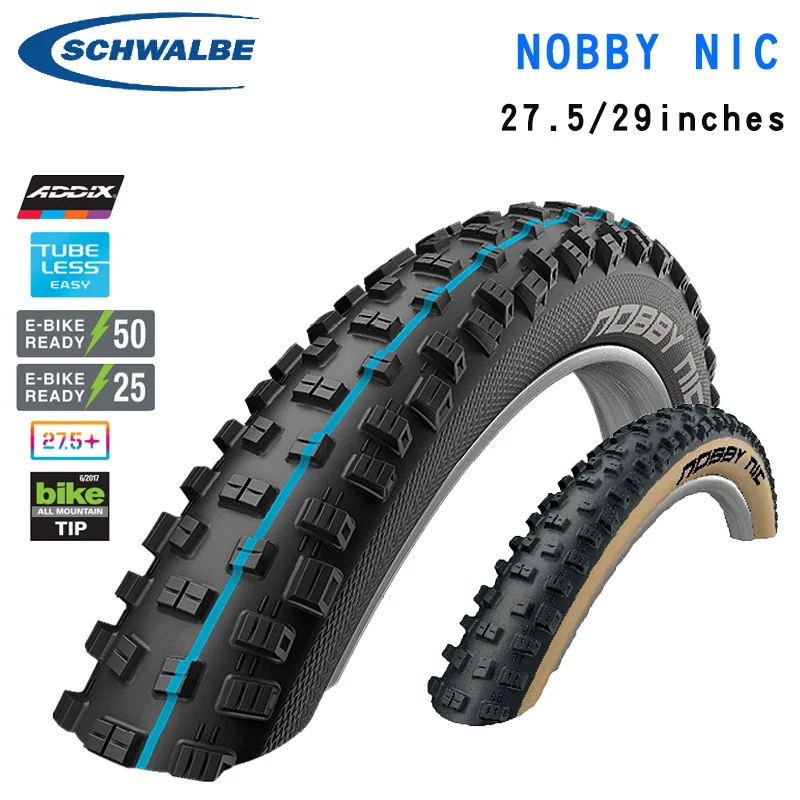 Шина Schwalbe для горного велосипеда nobby nic 29 дюймов стальная проволока складная 27 5