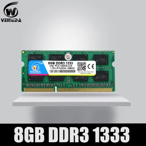 veineda 8gb 4gb ddr3 memory ram ddr3 1333 pc3 10600 sodimm ram ddr 3 for notebook free global shipping