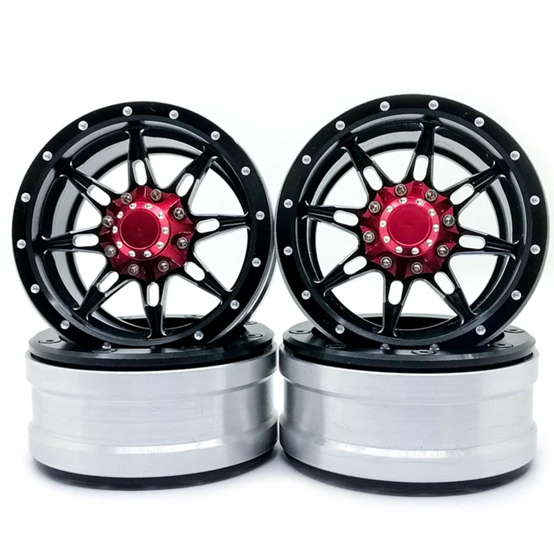 

4Pcs Rc Rock Crawler Metal Wheel Rim 1.9 Inch Beadlock For 1/10 Axial Scx10 90046 Tamiya Cc01 D90 D110 Tf2 Traxxas Trx-4 S119