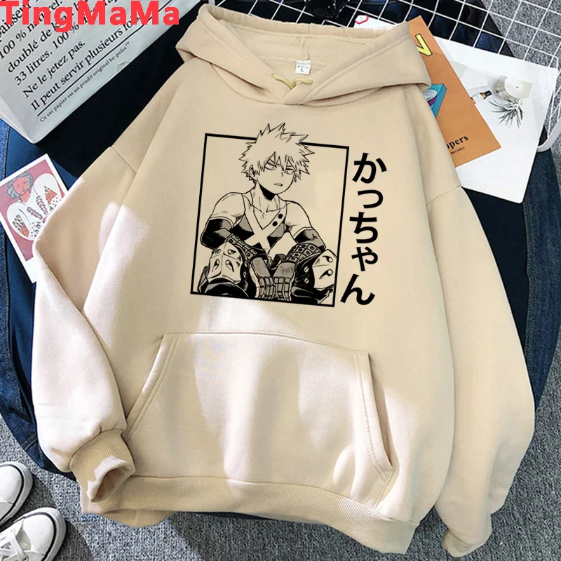 

My Hero Academia Bakugo hoodies men harajuku printed 2021 Ulzzang male hoody pullover printed graphic