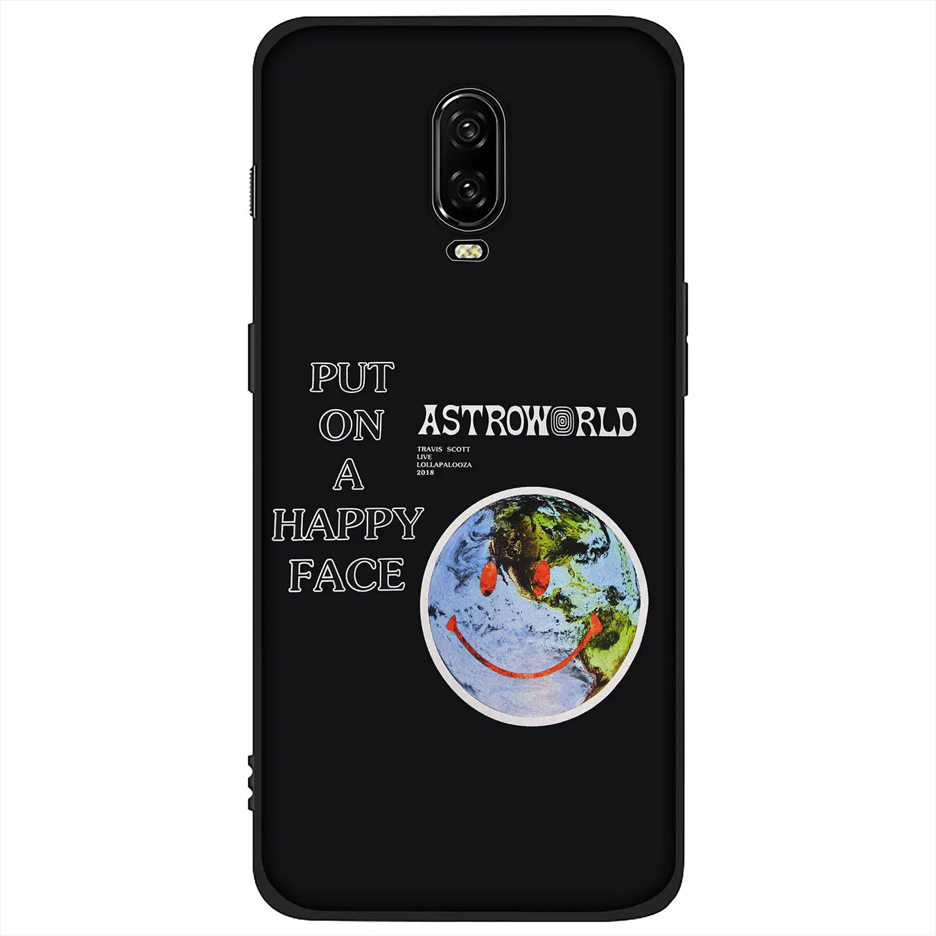 IYICAO travis scott astroworld Soft Silicone TPU Black Phone Case for OnePlus 7T 7 Pro 6T 6 5T 5 One Plus 7Pro Cover |