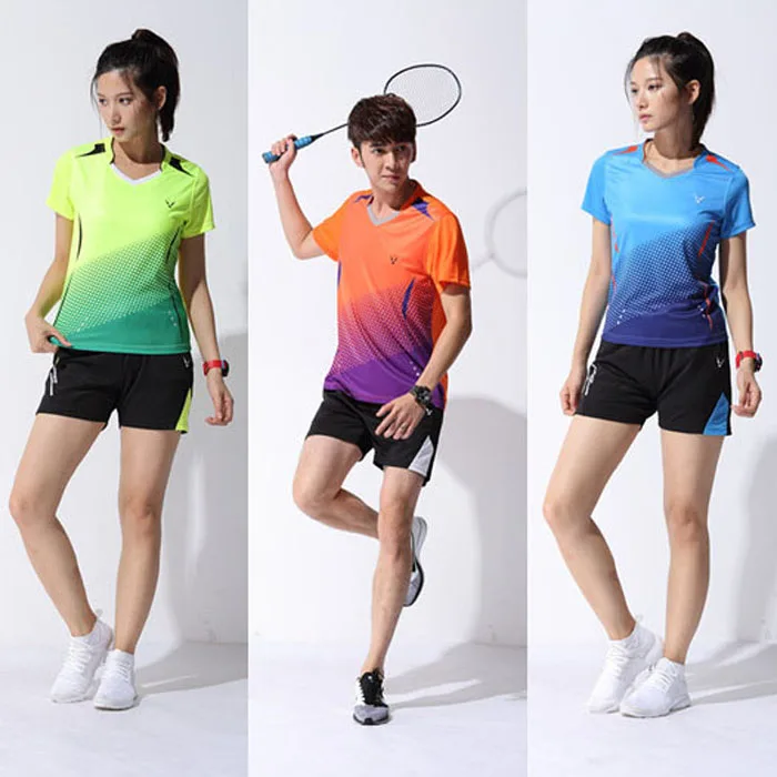 Детская рубашка для мальчиков бадминтон синий костюм девочек Женская форма