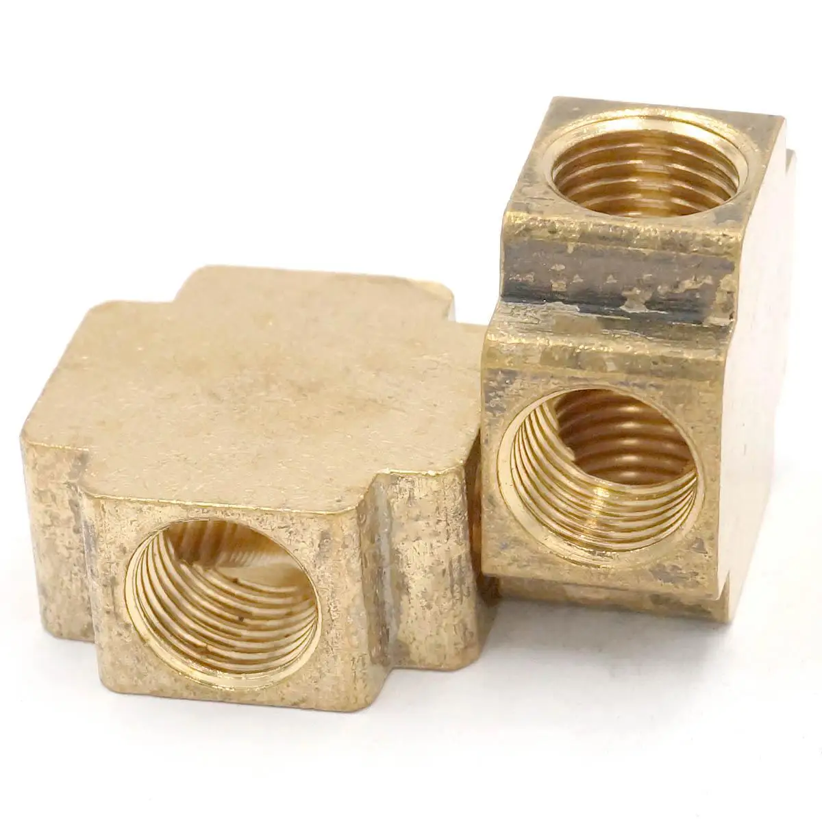 1/4" BSP Thread Cross 4 Way Brass Pipe fitting Equal Female Connector For Grease System hydraulic system | Обустройство дома