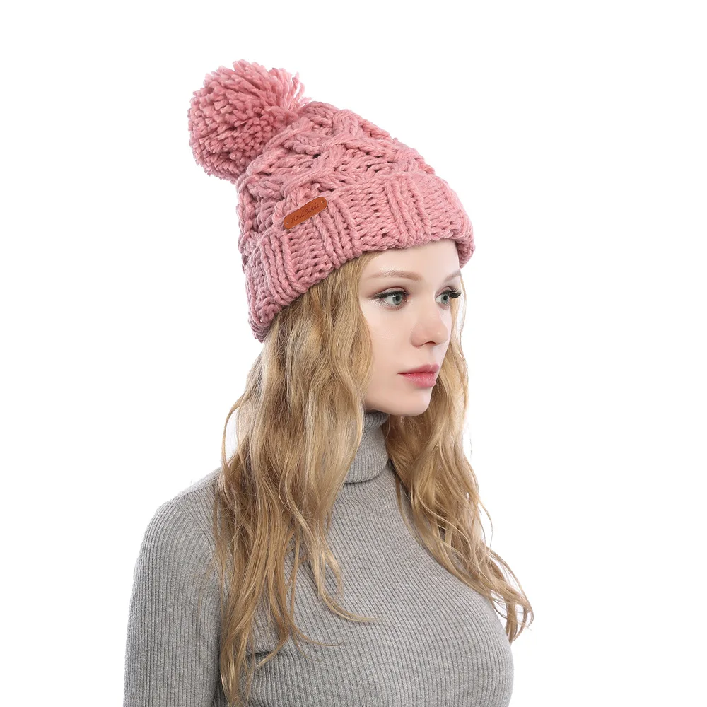 Skullies Beanies зимняя женская шапка теплая вязаная теплая шапка теплая шерстяная шапка для отдыха модные утолщенные зимние шапки