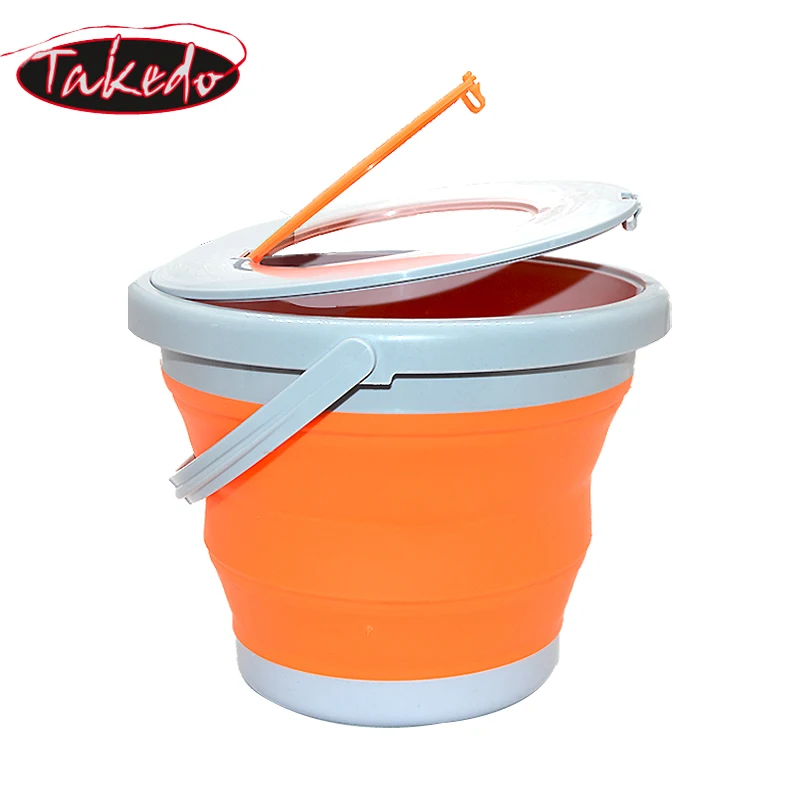 

Многофункциональное складное ведро TAKEDO YJ02, 5 л, 10 л, портативное ведро для рыбалки, инструмент для хранения живых рыб, рыболовная снасть для л...