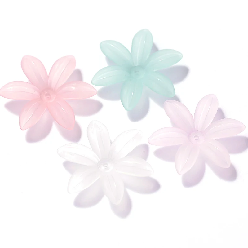Fresh frosted transparent large flower petals DIY handmade earrings accessories jewelry finding components material 40pcs | Украшения и