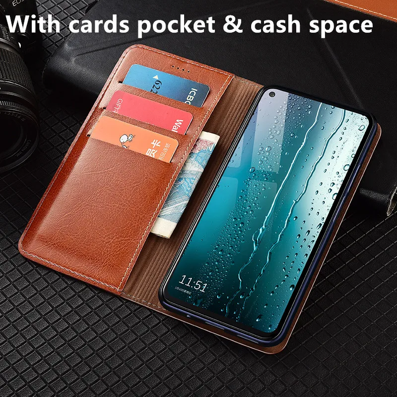 Чехол-бумажник из натуральной кожи для Xiaomi Mi6X Mi6 Mi5X | Мобильные телефоны и