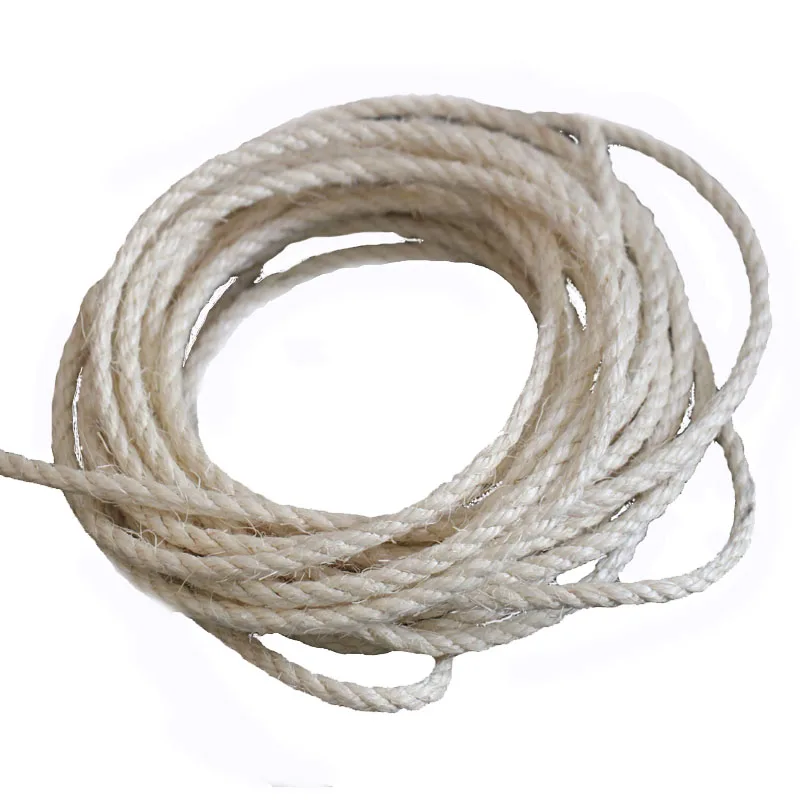6mm Cat Climbing Frame Sisal Rope Scratching Homemade Ccratching Board DIY Accessories Material White Claw Column | Дом и сад