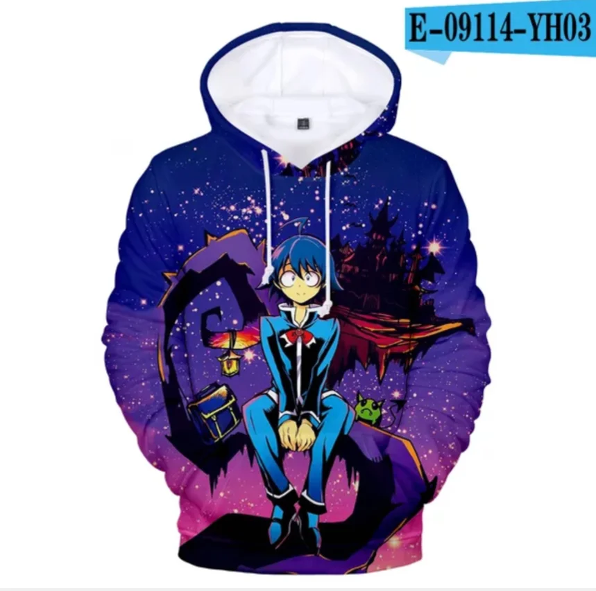 

Fashion Design Mairimashita! Iruma-kun 3D Hoodies Boy/Girl Casual Pullover Harajuku Children Sweatshirts kids Anime Clothing
