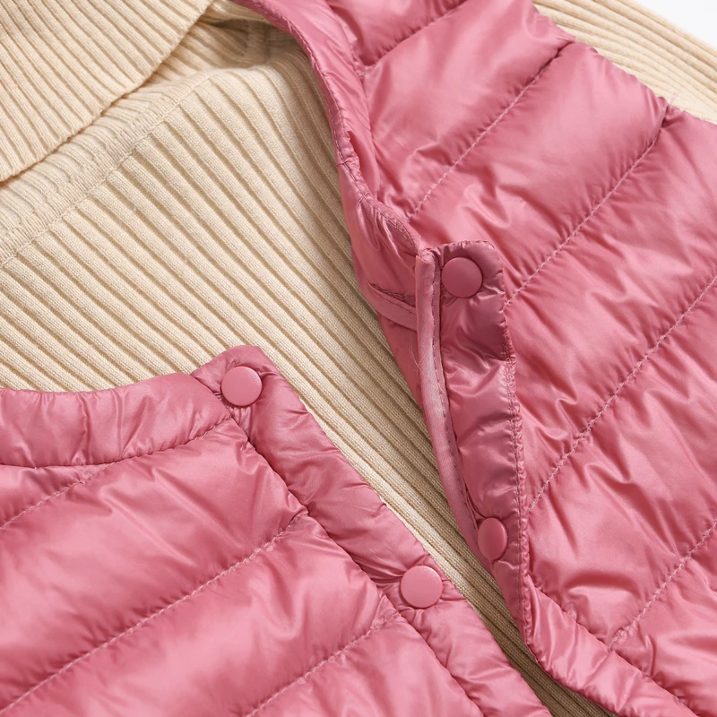 2020 New Women Thin Down Vest White Duck Vests Autumn And Winter Warm Female Outwear