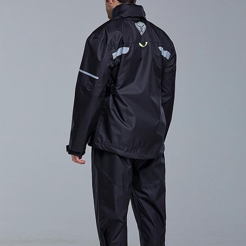 

Motorcycle Waterproof Raincoat for Men Rider Rain Suit Jacket and Pants with Reflective Strip Outdoor Hiking Moto Accessories