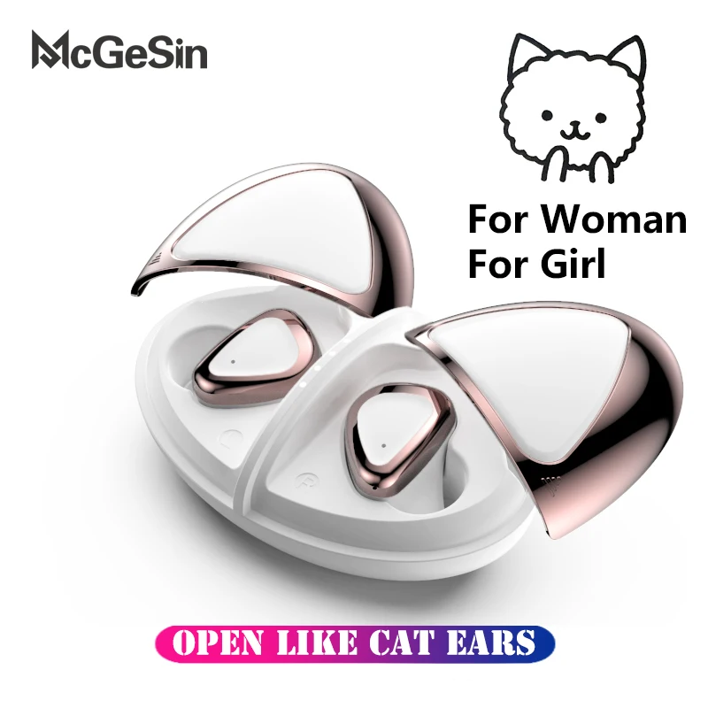 

Bluetooth Headphone For Women Wireless Blutooth Earphone Hifi Music Headset IPX7 Waterproof Sport Earbud TWS Earphones With Mic