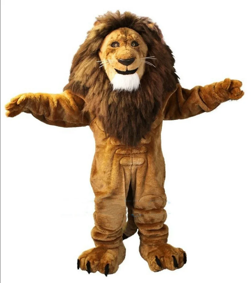 

Mascot Lion Costume Cartoon Outfit Character Fancy Cosplay Dress Adult Xmas Lion Mascot Costume