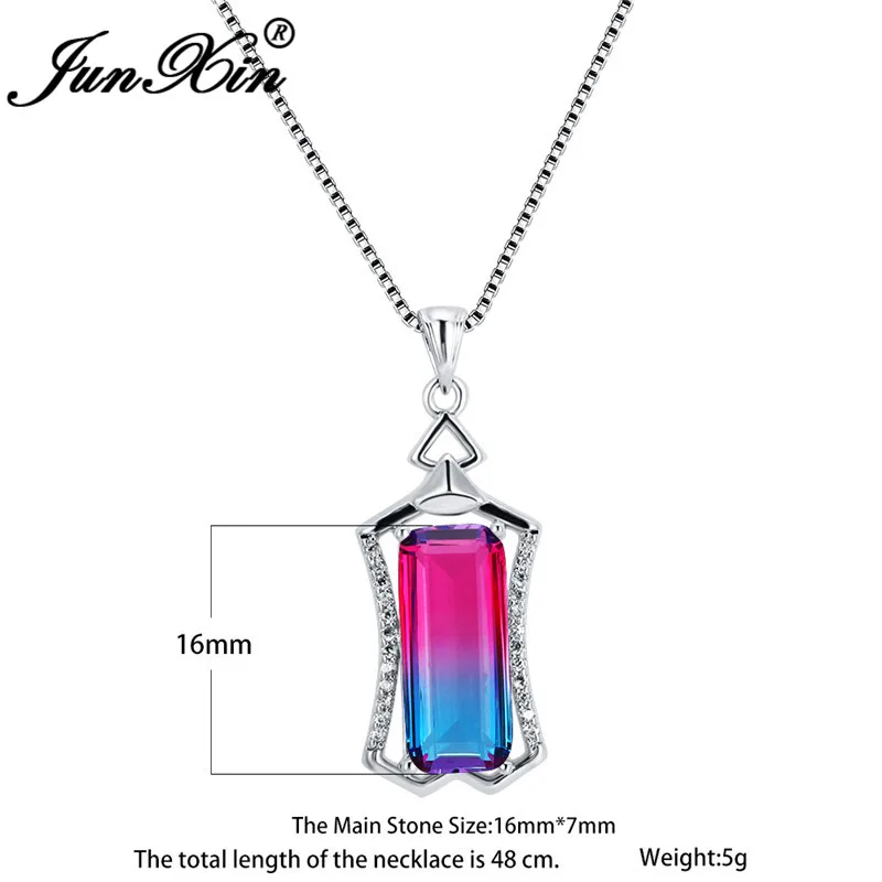 Женское прямоугольное ожерелье с кристаллами градиента свадебное Ювелирное