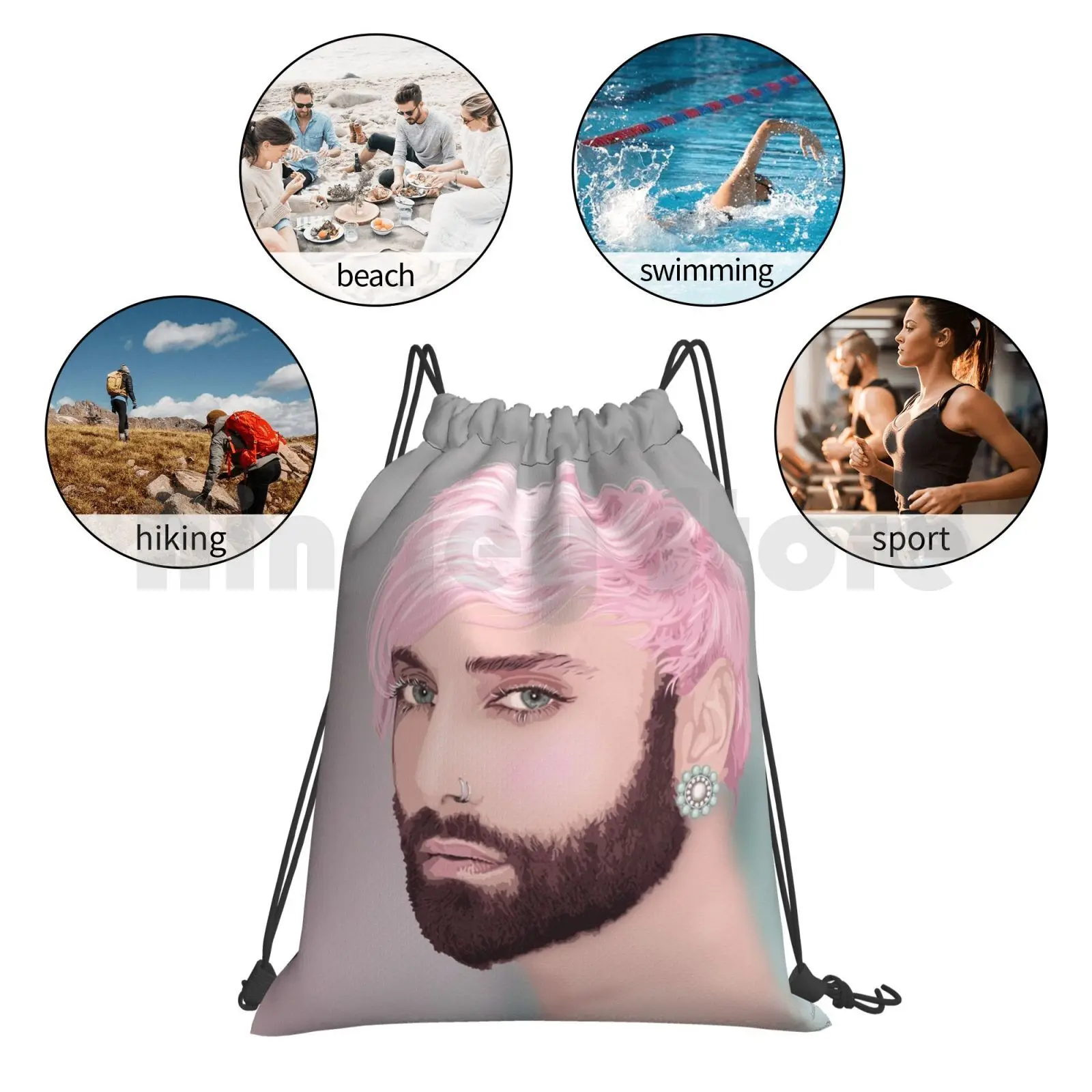 Рюкзак на шнурке Lovemachine 1 сумка для верховой езды скалолазания спортзала Conchita Wurst