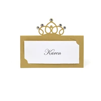 60 laser cut crown birthday place cards with rhinestone personalized free print guests name sweet sixteen party place cards