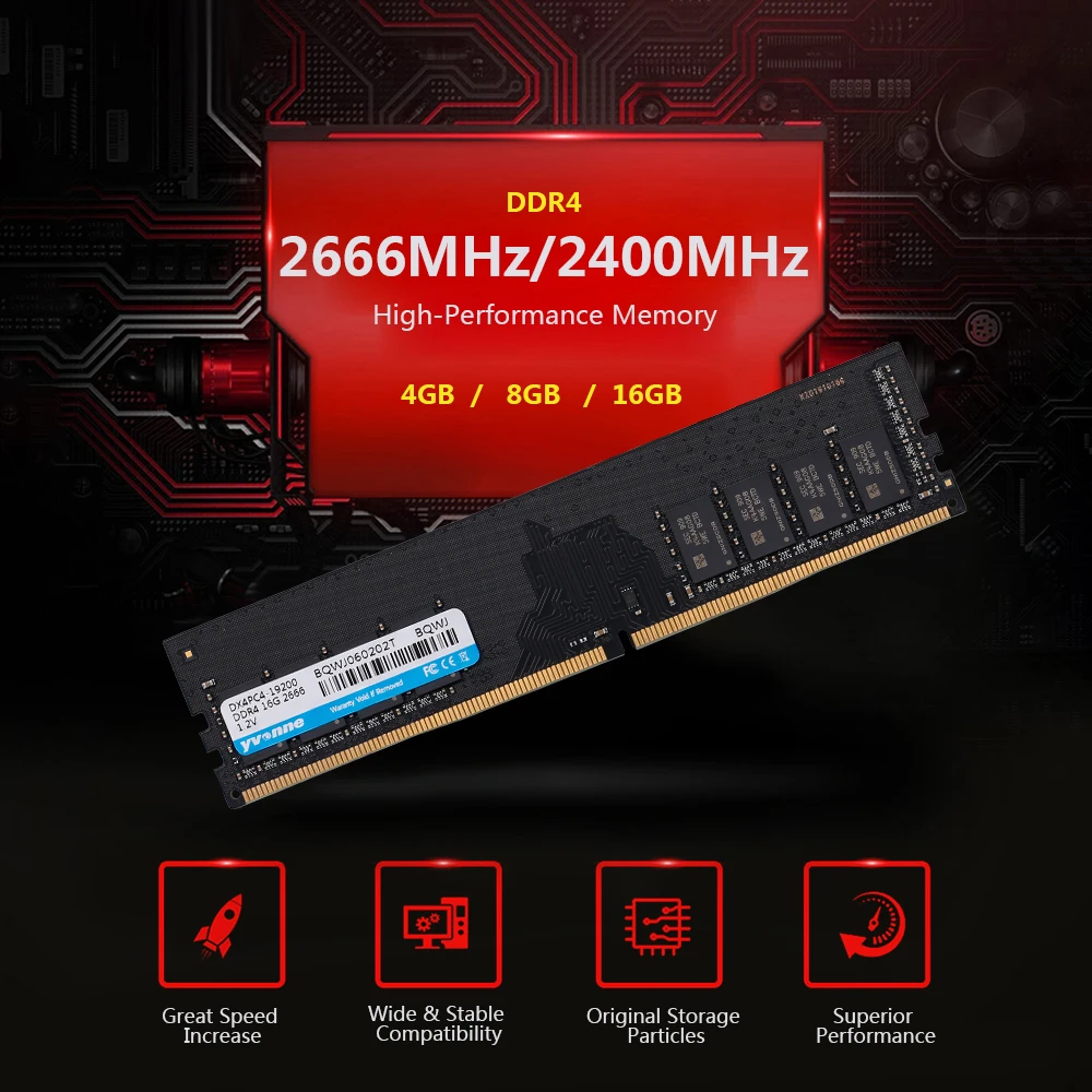 Yvonne DDR4 2666 МГц 2400 ОЗУ 1 2 В память для настольного ПК с низким энергопотреблением