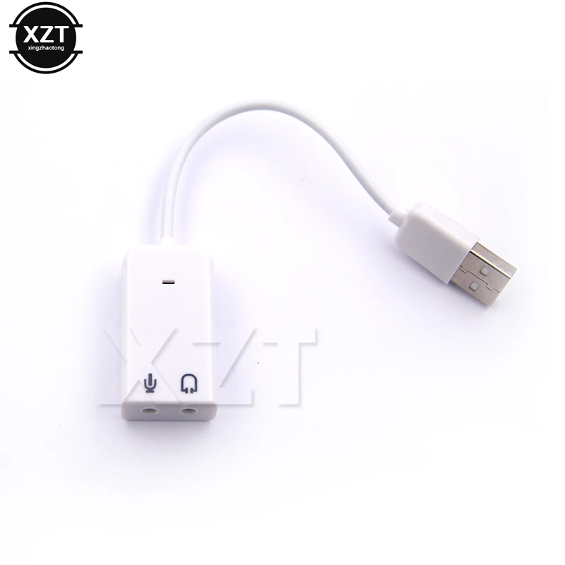 USB звуковая карта Виртуальный 7 1 3D Внешний аудио адаптер к разъему 3 5 мм наушники