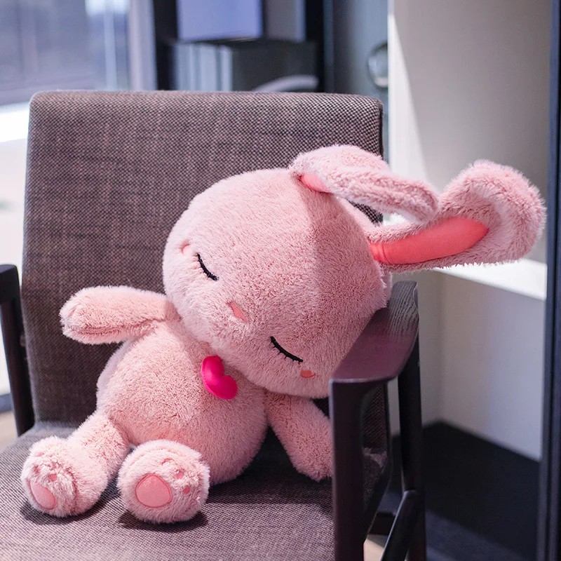 

1pc 60cm Kawaii Sleeping Rabbit Plush Toy Soft Stuffed Cartoon Animal Baby Children Girls Sleep Toys Comforter Appease Doll Gift
