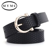 mymc women soild color pu leather belt with d silver pin buckle fashion simple style ladies waistband for jeans dress trousers