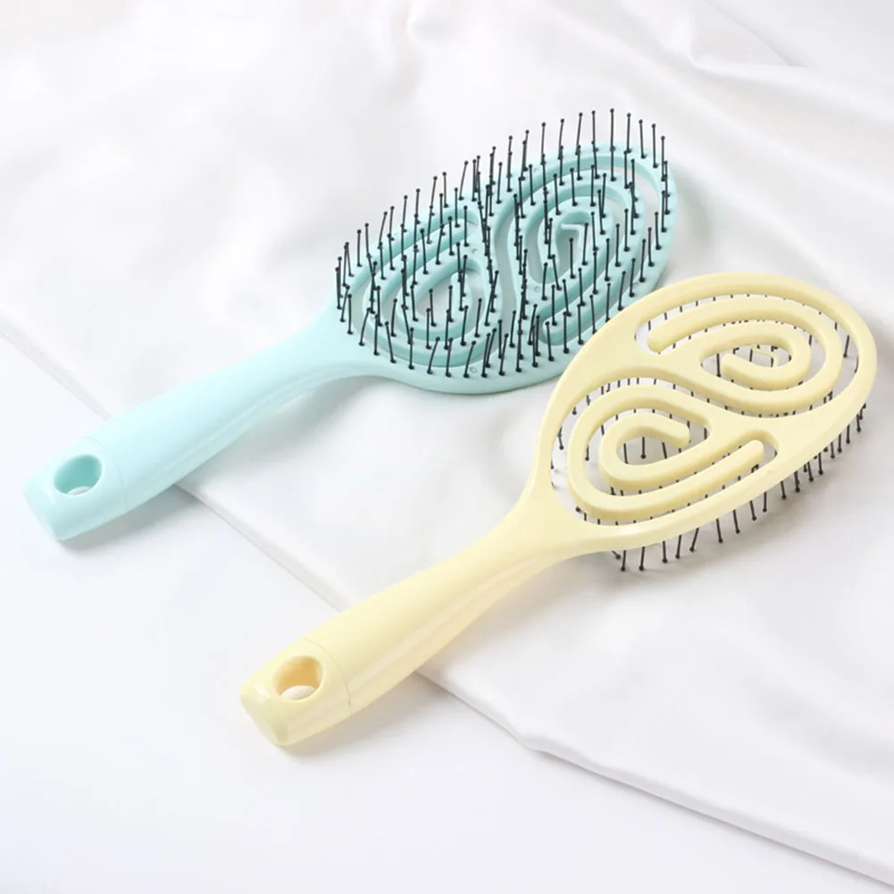 

Detangling Comb Scalp Massage Wet Curly Hairbrush Salon Women Hanging Hole Handle Grip Curly Hair Hairbrush