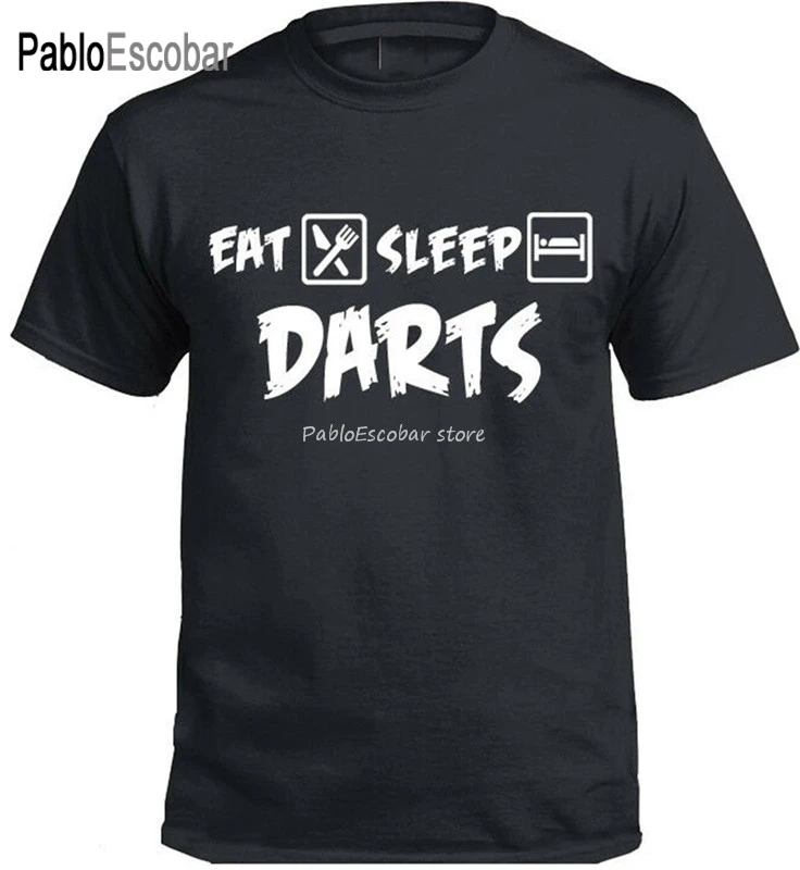 

Eat Sleep Darts T-Shirt Funny Gift Present Oversized Tee Shirt men summer tshirt male tee-shirt 4XL 5XL drop shipping