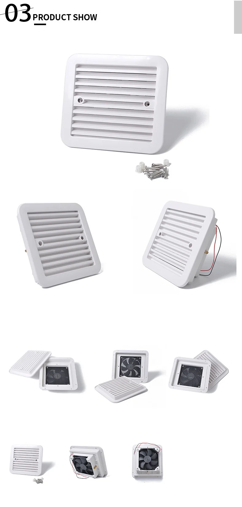 Dust-proof Ventilation Fan Caravan Side Exhaust Air Outlet Vent For RV Motorhome Trailer Boat Yacht caravan camper caranvan