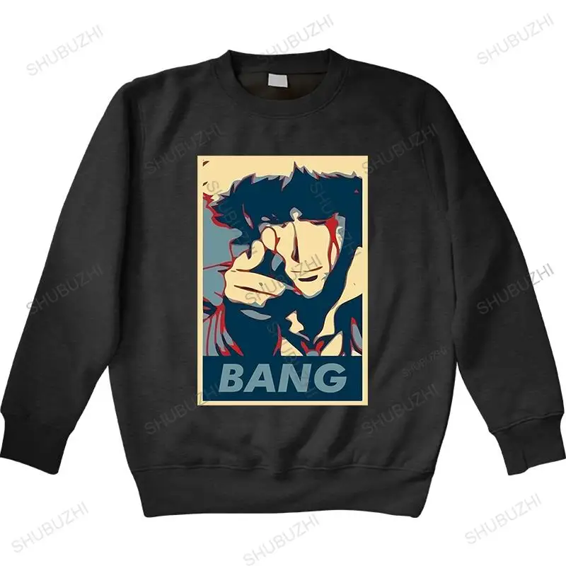 

man crew neck long sleeve New Bang Spike Spiegel Cowboy Bebop Anime Black sweatshirt Faye Valentine Loose style cool hoodies