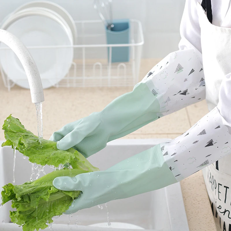 Универсальные перчатки для мытья посуды с длинным рукавом 1 пара защиты рук