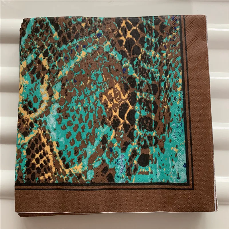 Декоративные бумажные салфетки Элегантные винтажное полотенце зеленый