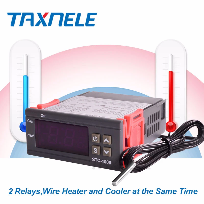 Digital Temperature Controller Thermostat Thermoregulator incubator Relay LED 10A Heating Cooling STC-3000 STC-1000 STC 1000 | Инструменты
