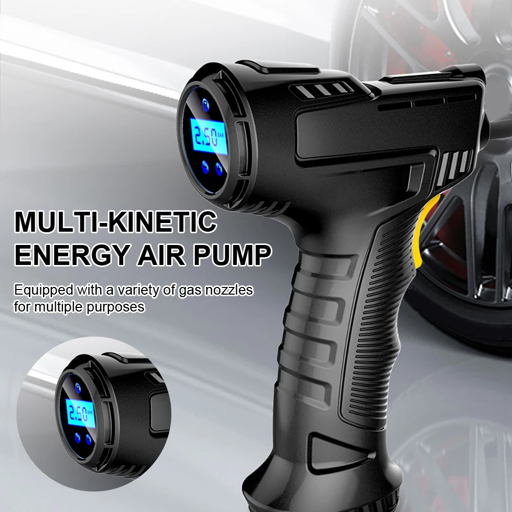 

120W Portable Rechargeable Air Compressor Digital Car Automatic Tire Inflator Air Pump Wireless Inflatable Pump For Car