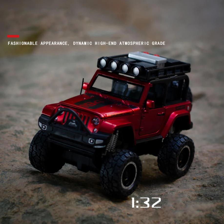 Лидер продаж масштаб 1:32 ORV big wheels Chrysler Jeeps Wrangler Rubicon 1941 металлическая модель