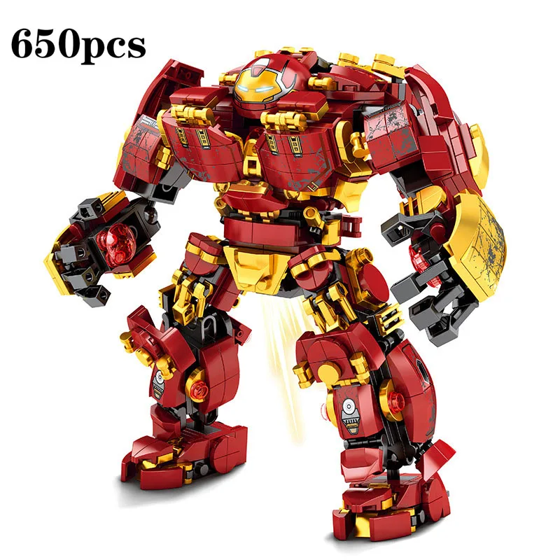 

City War Super Iron Armor Robot Building Blocks Military Warrior Mecha Figures Weapon Bricks Toys Man For Children Gift