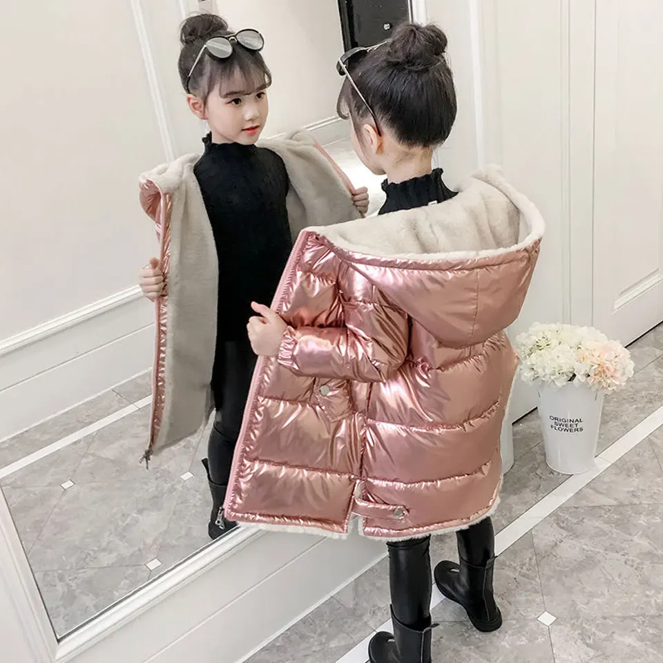 2019 на осень зиму теплая пуховая куртка с длинными рукавами для маленьких