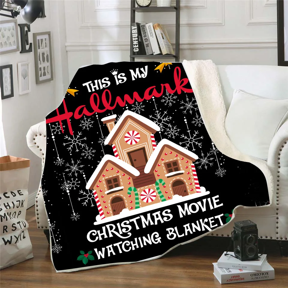 Рождественское украшение одеяло в подарок Фланелевое флисовое покрывало из