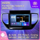 Автомобильный мультимедийный плеер с GPS-навигацией, Android11, 2din, для Hyundai Solaris, Accent 2 II, 2020, 2021, Carplay, автомобильное радио, IPS экран
