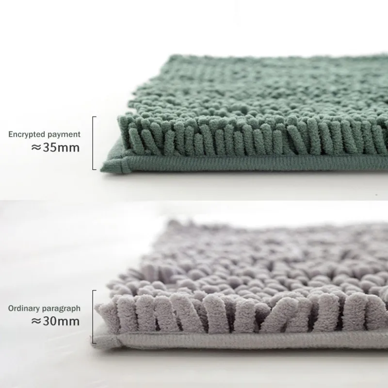 

Non-Slip Plush Fine Chenille Bathroom Mat Super Soft Washable Durable Carpet Keep The Bathroom Dry