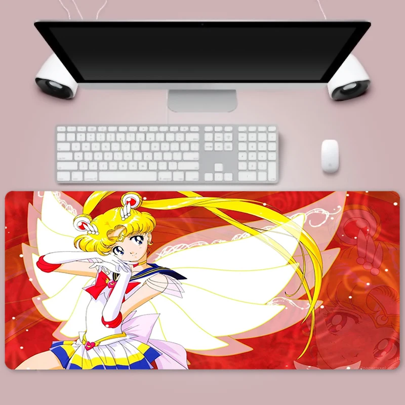 

Sailor Moon Mouse Pad Gaming Speed Gamer Large Locking Edge Soft Durable Mouse Carpet Keyboard Mousepad Computer Desk Mat for