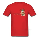 Custom Storeмужская красная футболка с принтом рождественского оленя, милые футболки на новый год, семейная Толстовка в подарок с коротким рукавом