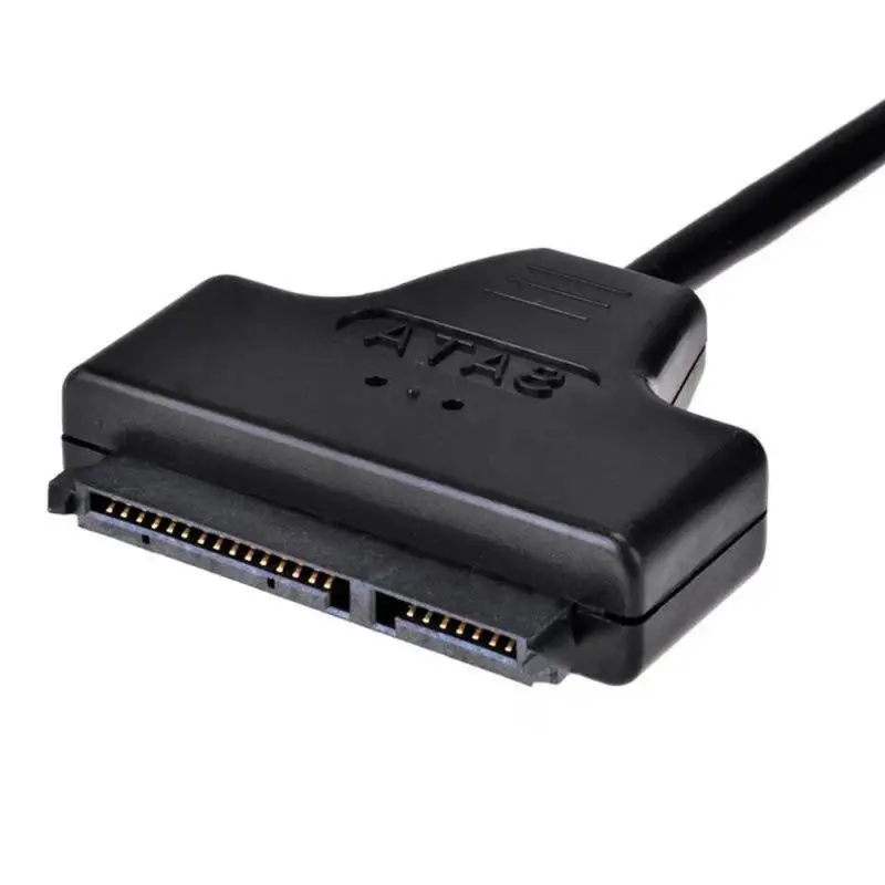 Новый черный медный кабель 50 см USB к SATA SATA7 15 Pin SATA2.0 адаптера для жесткого диска