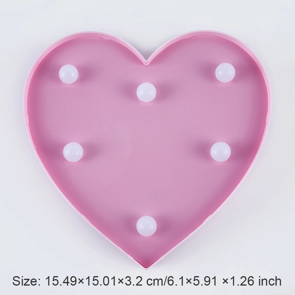 

Love Heart Alphabet Lights Birthday Decoration Night Lamp Luminous LED Lettert Battery Lamp Wedding Party Valentine'S Day Decor