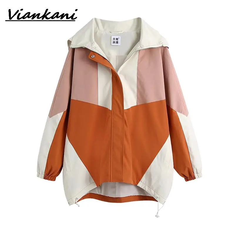 

Куртка женская осенняя на молнии, элегантная повседневная свободная офисная верхняя одежда в Корейском стиле, с длинным рукавом, в стиле Ха...