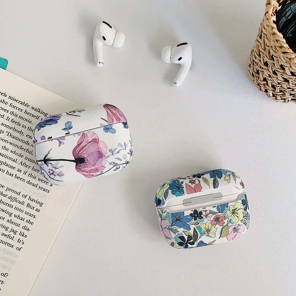 

Art Flower Case For Apple Airpods Pro 3 Earphone Cases Lotus Air Pods Cute Luminous Floral Soft Cover For AirPod Protector Shell