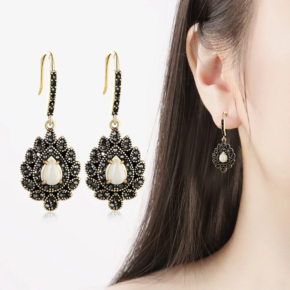 

AAA Zircon Jewelry Gold Necklace Pendants Earrings Set 18Inches Gold Plated Women's Jewelry TZ152