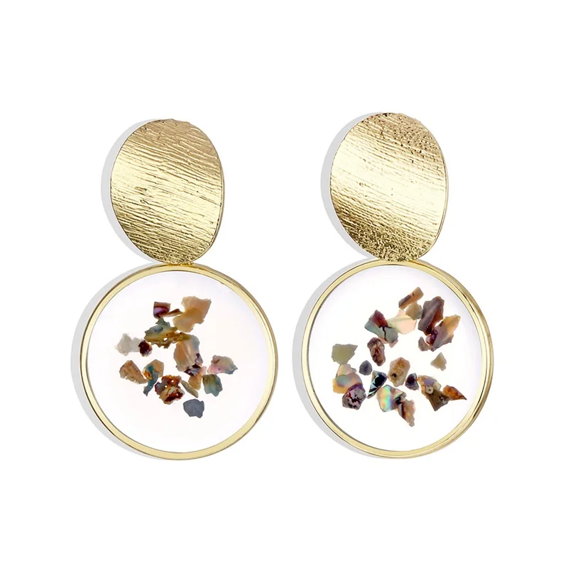 Женские винтажные серьги 17IF серьги-подвески из смолы с геометрическим узором в