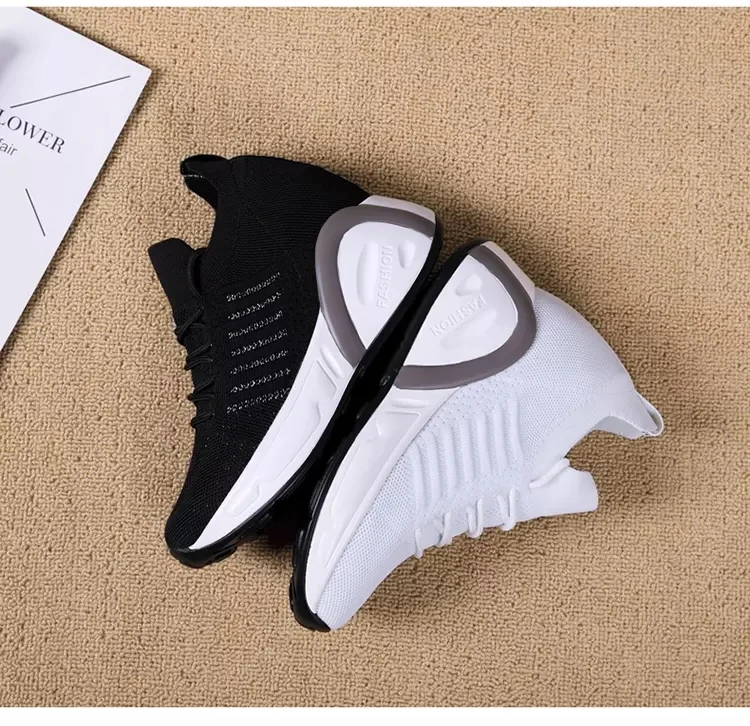 

new Lightweight Breathable Platform shoes Internal increase Women Sneakers 2020 new flat jogging shoes women basket femme